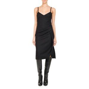 NEW $1198 Pascal Millet Black Cashmere Wool Dress